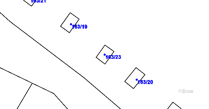 Parcela st. 163/23 v KÚ Čikov, Katastrální mapa