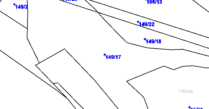 Parcela st. 149/17 v KÚ Čikov, Katastrální mapa