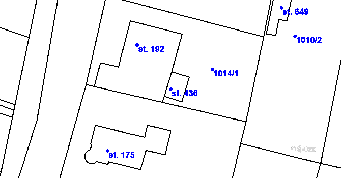Parcela st. 436 v KÚ Čimelice, Katastrální mapa
