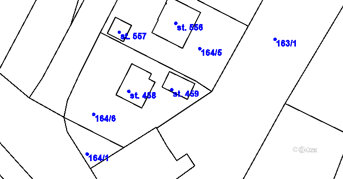 Parcela st. 459 v KÚ Čimelice, Katastrální mapa