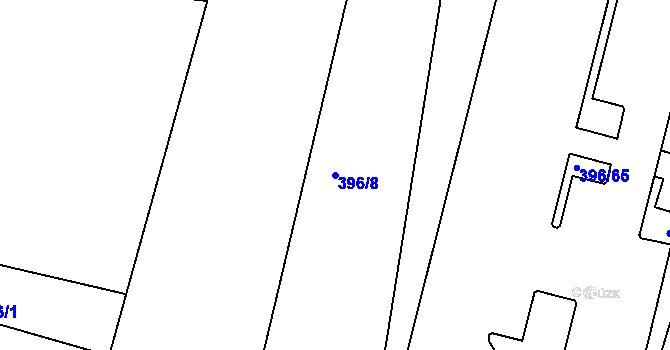 Parcela st. 396/8 v KÚ Čimelice, Katastrální mapa