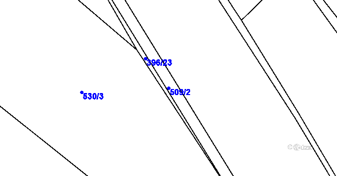 Parcela st. 509/2 v KÚ Čimelice, Katastrální mapa