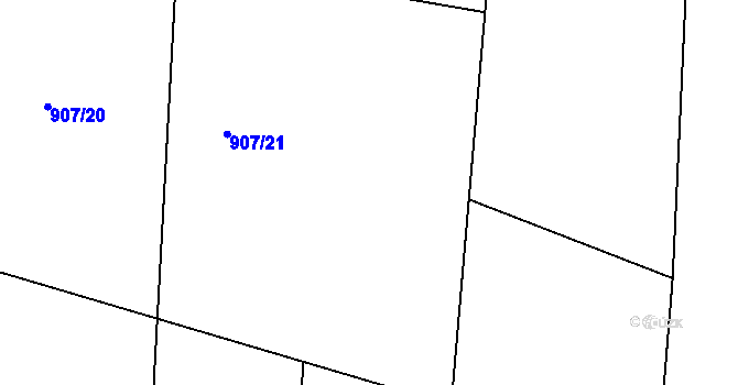 Parcela st. 907/22 v KÚ Čimelice, Katastrální mapa