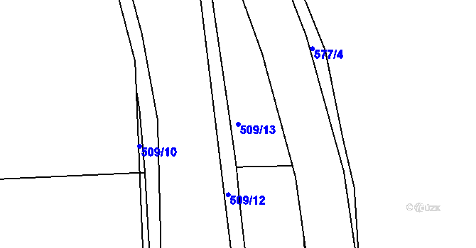 Parcela st. 509/13 v KÚ Čimelice, Katastrální mapa