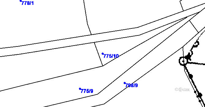 Parcela st. 775/10 v KÚ Čimelice, Katastrální mapa