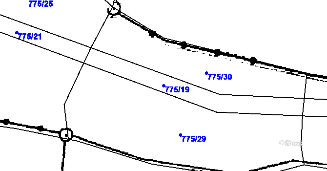 Parcela st. 775/19 v KÚ Čimelice, Katastrální mapa