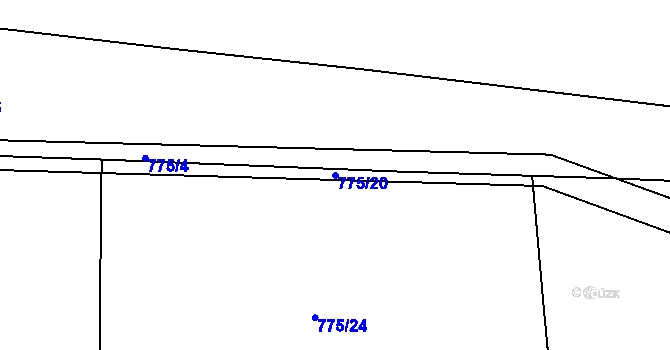 Parcela st. 775/20 v KÚ Čimelice, Katastrální mapa