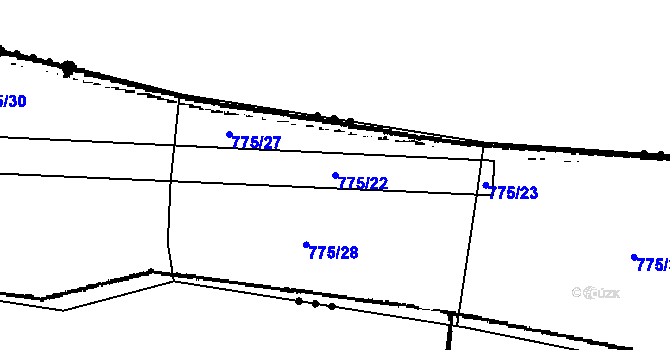 Parcela st. 775/22 v KÚ Čimelice, Katastrální mapa