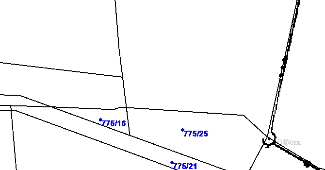 Parcela st. 775/26 v KÚ Čimelice, Katastrální mapa