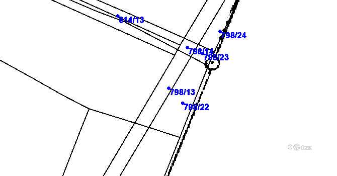 Parcela st. 798/13 v KÚ Čimelice, Katastrální mapa