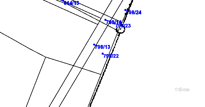 Parcela st. 798/22 v KÚ Čimelice, Katastrální mapa