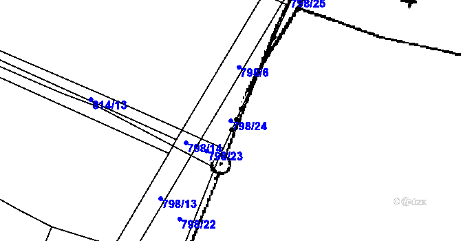 Parcela st. 798/24 v KÚ Čimelice, Katastrální mapa