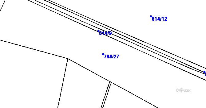 Parcela st. 798/27 v KÚ Čimelice, Katastrální mapa