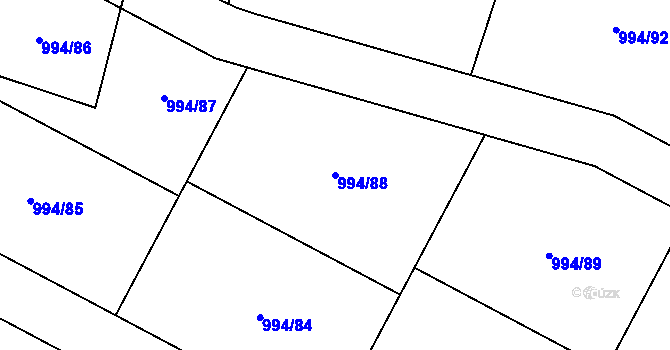Parcela st. 994/88 v KÚ Čimelice, Katastrální mapa
