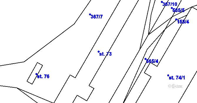 Parcela st. 73 v KÚ Krsice, Katastrální mapa