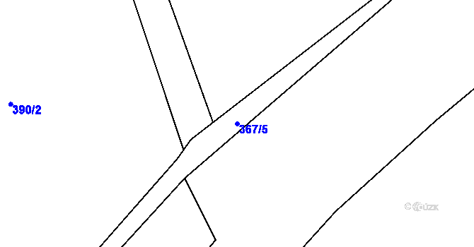 Parcela st. 367/5 v KÚ Krsice, Katastrální mapa