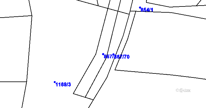 Parcela st. 867/7 v KÚ Čímice u Sušice, Katastrální mapa