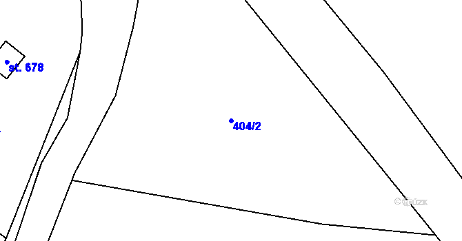 Parcela st. 404/2 v KÚ Čisovice, Katastrální mapa