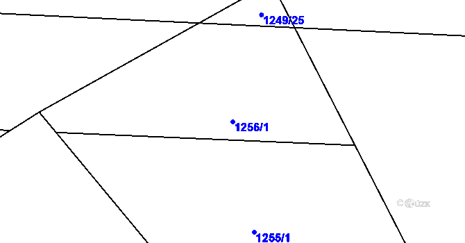 Parcela st. 1256/1 v KÚ Čisovice, Katastrální mapa