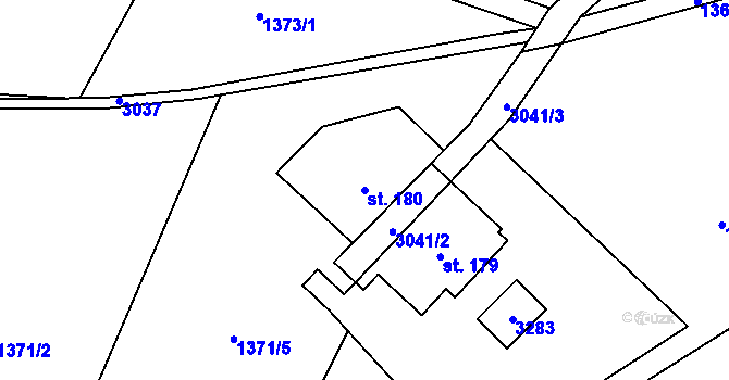 Parcela st. 180 v KÚ Čistá u Horek, Katastrální mapa