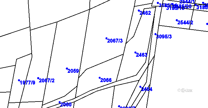 Parcela st. 2067 v KÚ Čistá u Horek, Katastrální mapa