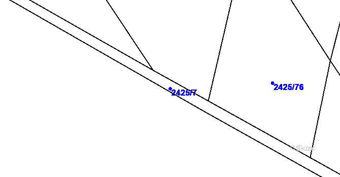 Parcela st. 2425/7 v KÚ Čistá u Horek, Katastrální mapa
