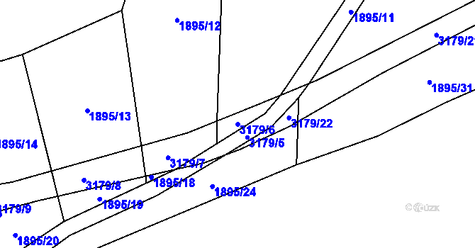 Parcela st. 3179/6 v KÚ Čistá u Horek, Katastrální mapa