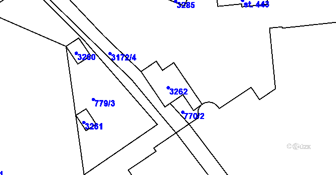 Parcela st. 3262 v KÚ Čistá u Horek, Katastrální mapa