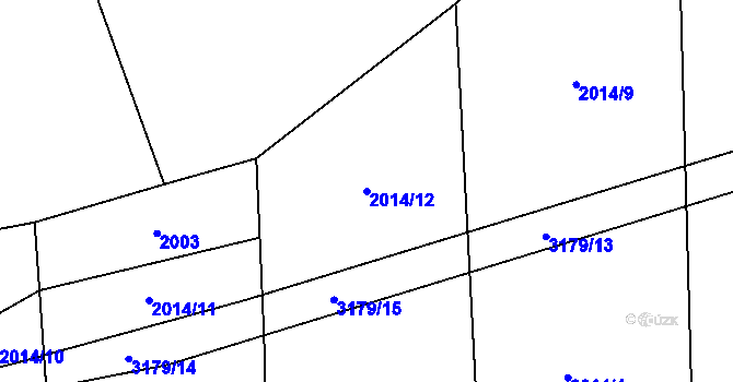 Parcela st. 2014/12 v KÚ Čistá u Horek, Katastrální mapa