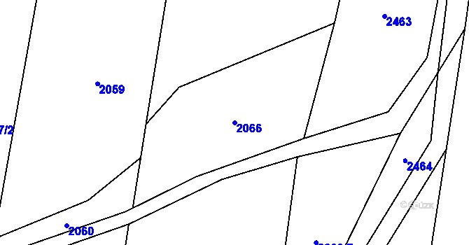Parcela st. 2066 v KÚ Čistá u Horek, Katastrální mapa