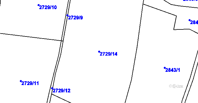 Parcela st. 2729/14 v KÚ Čistá u Horek, Katastrální mapa