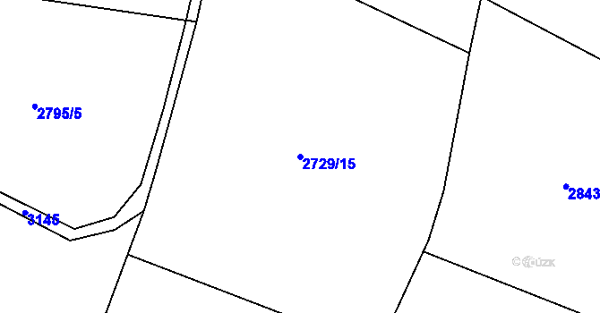 Parcela st. 2729/15 v KÚ Čistá u Horek, Katastrální mapa