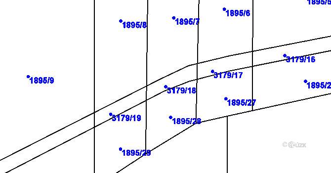 Parcela st. 3179/18 v KÚ Čistá u Horek, Katastrální mapa