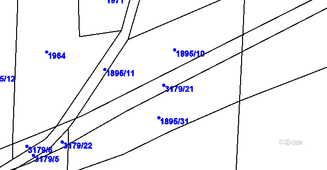 Parcela st. 3179/21 v KÚ Čistá u Horek, Katastrální mapa