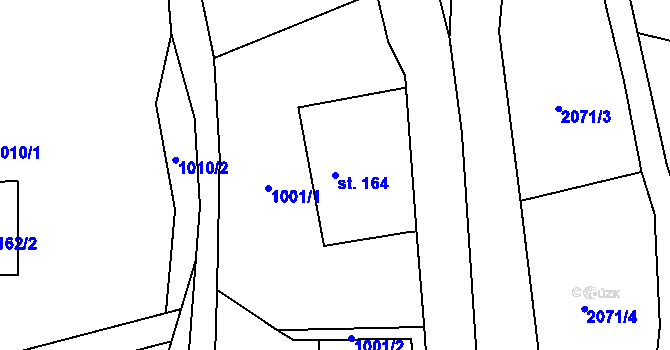 Parcela st. 164 v KÚ Čistá u Litomyšle, Katastrální mapa