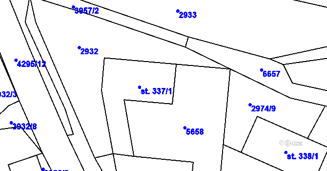 Parcela st. 337/1 v KÚ Čistá u Litomyšle, Katastrální mapa