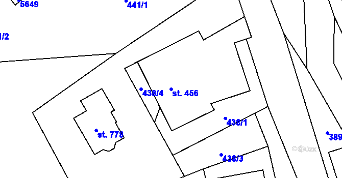 Parcela st. 456 v KÚ Čistá u Litomyšle, Katastrální mapa