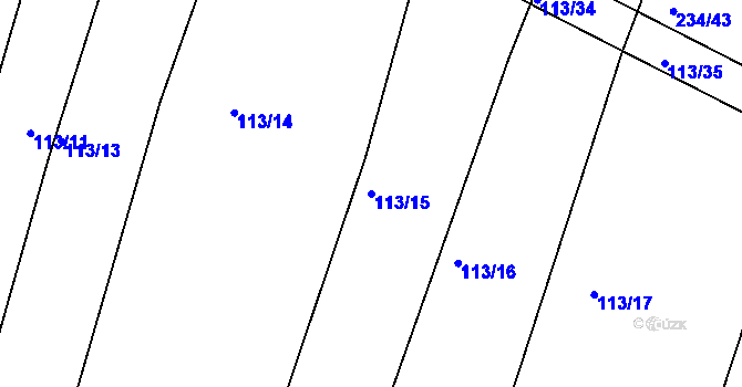 Parcela st. 113/15 v KÚ Čivice, Katastrální mapa