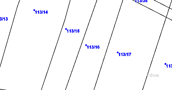 Parcela st. 113/16 v KÚ Čivice, Katastrální mapa