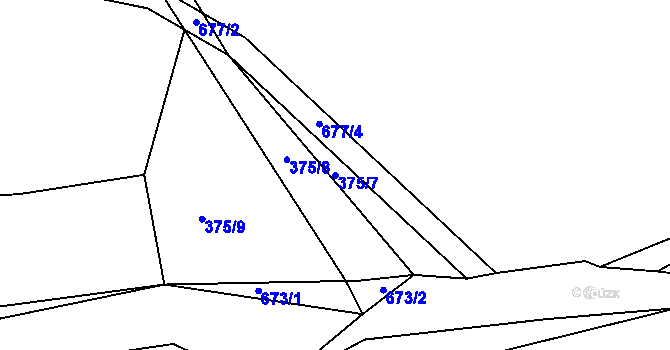 Parcela st. 375/7 v KÚ Čivice, Katastrální mapa