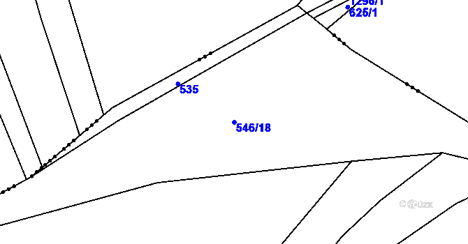 Parcela st. 546/18 v KÚ Čivice, Katastrální mapa