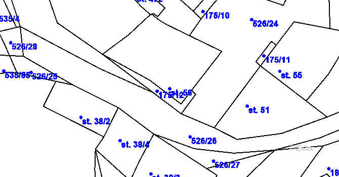 Parcela st. 56 v KÚ Čižice, Katastrální mapa