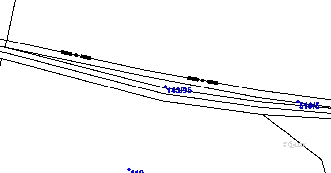 Parcela st. 143/95 v KÚ Čižice, Katastrální mapa