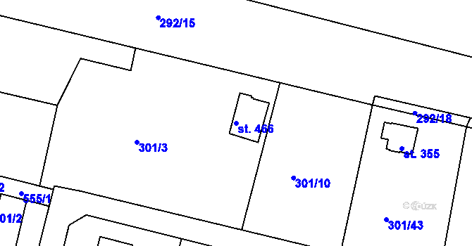 Parcela st. 466 v KÚ Čižice, Katastrální mapa