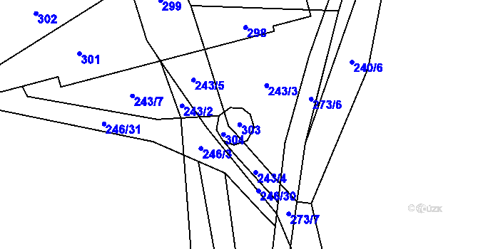 Parcela st. 82/1 v KÚ Nebílovský Borek, Katastrální mapa