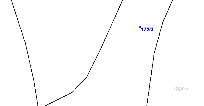 Parcela st. 172/6 v KÚ Nebílovský Borek, Katastrální mapa