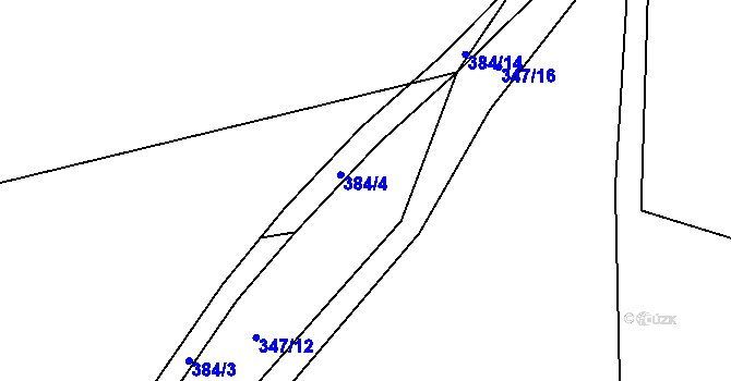 Parcela st. 347/13 v KÚ Štěnovický Borek, Katastrální mapa