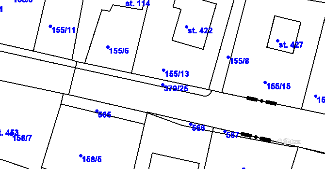 Parcela st. 379/25 v KÚ Štěnovický Borek, Katastrální mapa