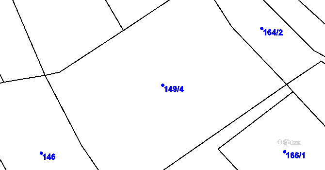 Parcela st. 149/4 v KÚ Čížkov u Blovic, Katastrální mapa