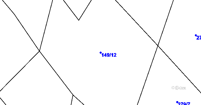 Parcela st. 149/12 v KÚ Čížkov u Blovic, Katastrální mapa